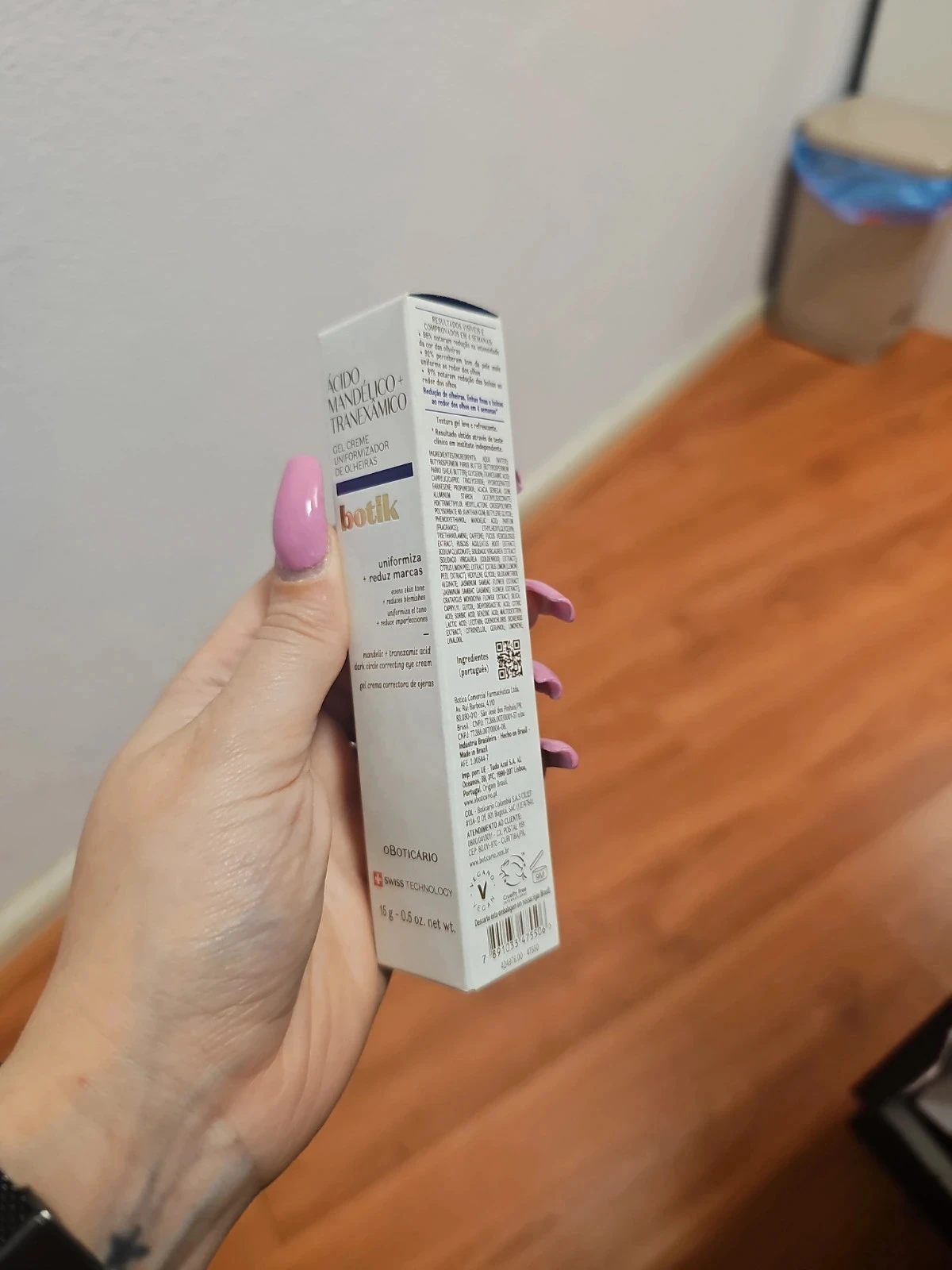Gel Creme Uniformizador de Olheiras Ácido Mand+ Tranexâmico Botik 15g